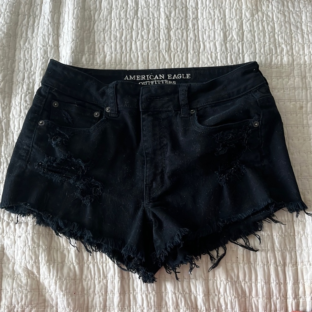 5/$25 AE Hi-Rise Festival Distressed Shorts